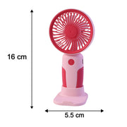 Size guide for mini handheld fan, compact dimensions