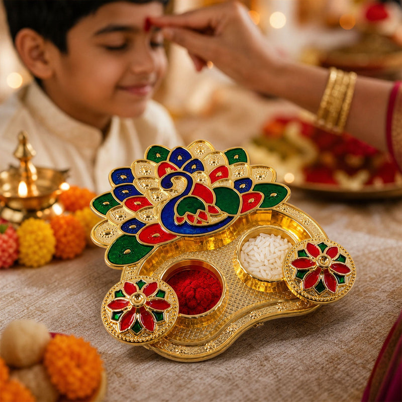 Kumkum holder for puja and tilak rituals