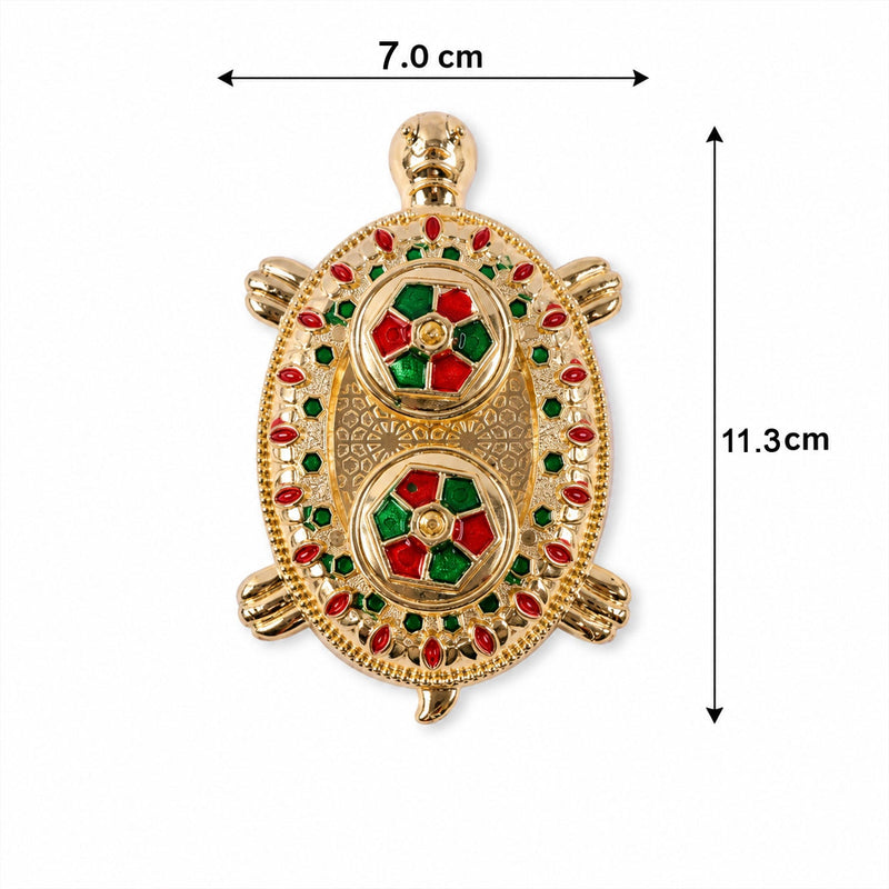 Size guide for tortoise-shaped kumkum holder