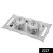 2227 Multipurpose Decorative Multi Storage Mukhwas Dani/Serving Tray 