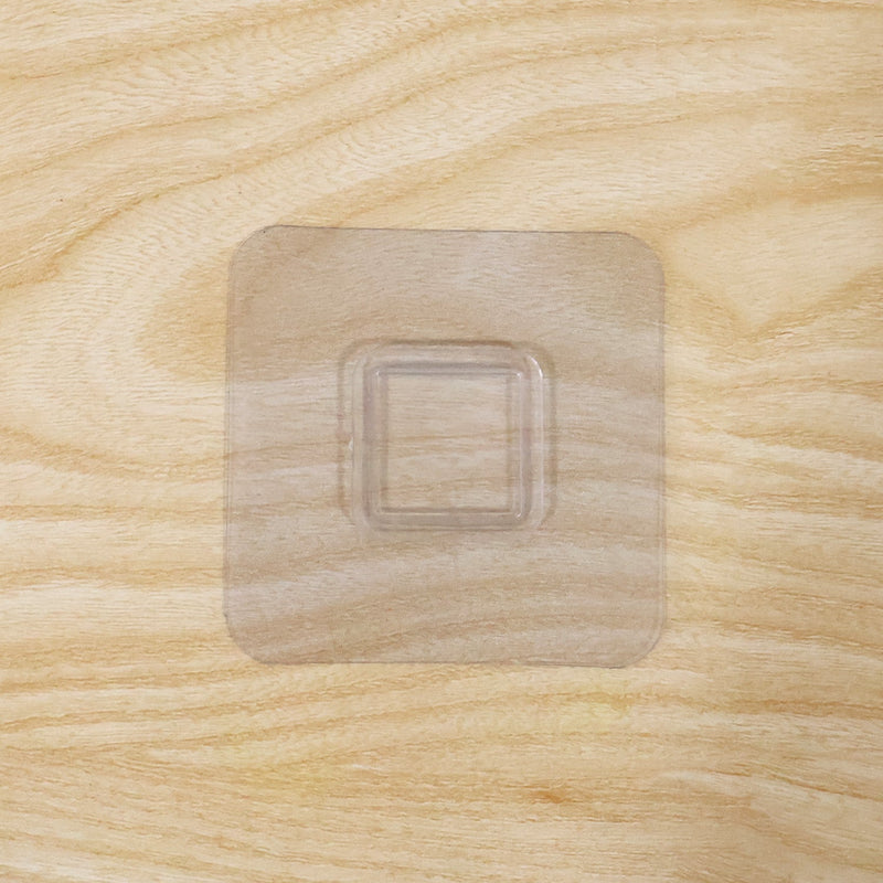Snap-on wall hook base with clear design
