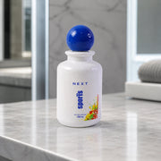 Front view of men's perfume spray bottle