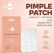 In'lief pimple patch set, acne care, discreet transparent patches