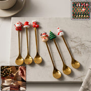 Golden cartoon spoon set 6pc with attractive design