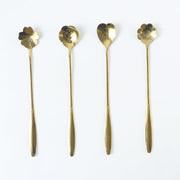 Steel golden mini spoons for home or gifting