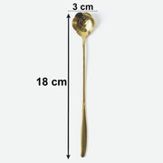 Size guide for mini golden serving spoons