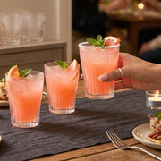 Plastic tumblers in use for serving drinks at a gathering