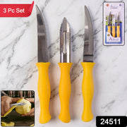 Kitchen knife and peeler set pack with ergonomic handles