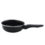 Another angle of the Indo Glow non-stick fry pan, suitable for various cooktops.