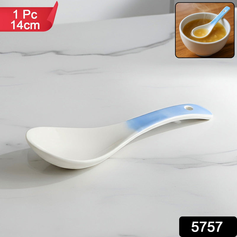 Elegant ceramic serving spoon ideal for kitchen and dining use