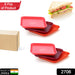 2706 Square Plastic Dinner Plate Set (Set of 6 Pcs) Colorful Snacks / Breakfast Plate 