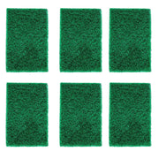 Multiple aqua green scrub sponge pads, ideal for kitchen cleaning tasks.
