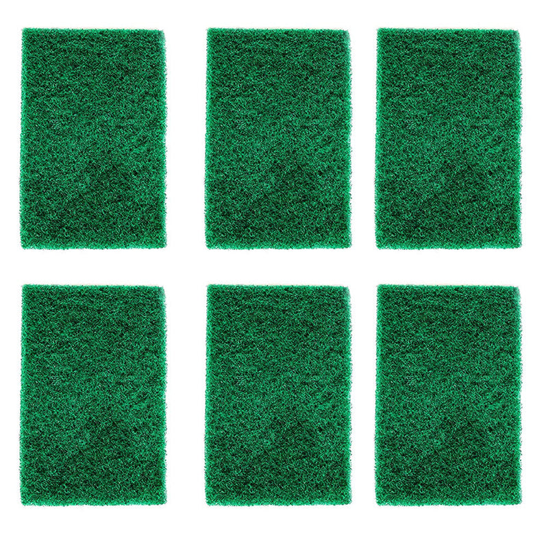Multiple aqua green scrub sponge pads, ideal for kitchen cleaning tasks.