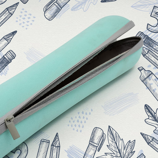 The versatile Multipurpose Zip Pouch laid flat, ready to organize school supplies.