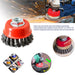 195 Wire Wheel Cup Brush (Black) 