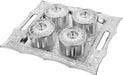 2218 Dry Fruit Air Tight Bowls Tray with Lids 4 Section Snacks Mukhvas Dani 
