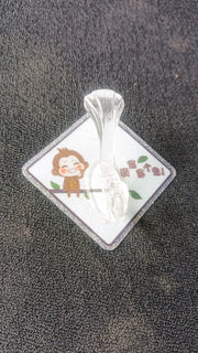 Decorative cartoon print wall hook mounted for hanging lightweight items