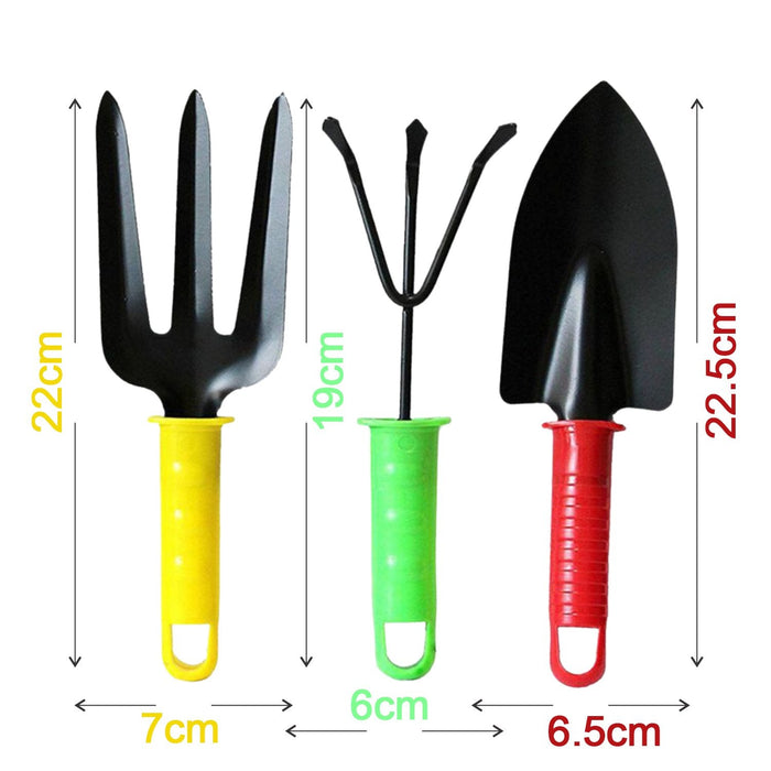 1768  Colorfull Garden Tool Set Set of 3Pc 
