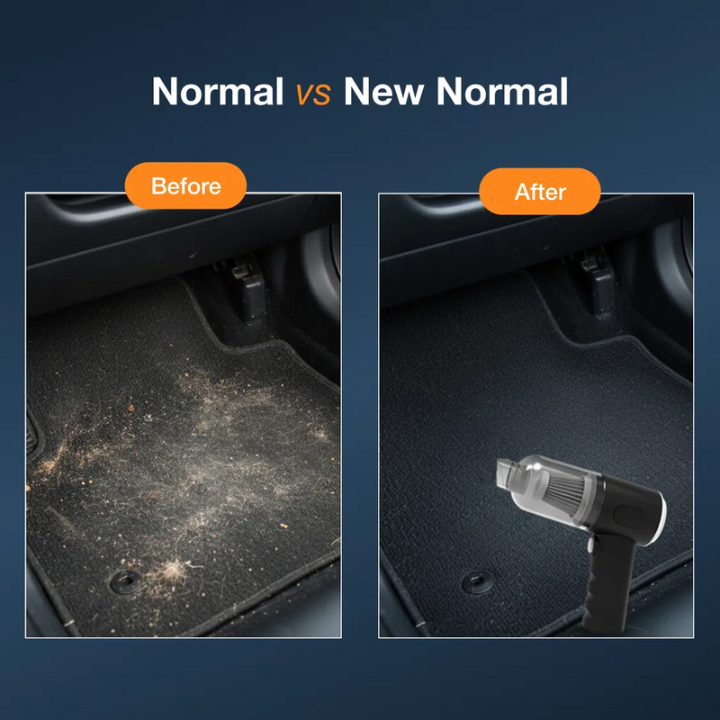 Another angle showcasing the versatile Mini Car Vacuum cleaner.