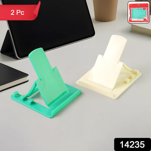 Compact foldable mobile phone stand holder set in assorted colors
