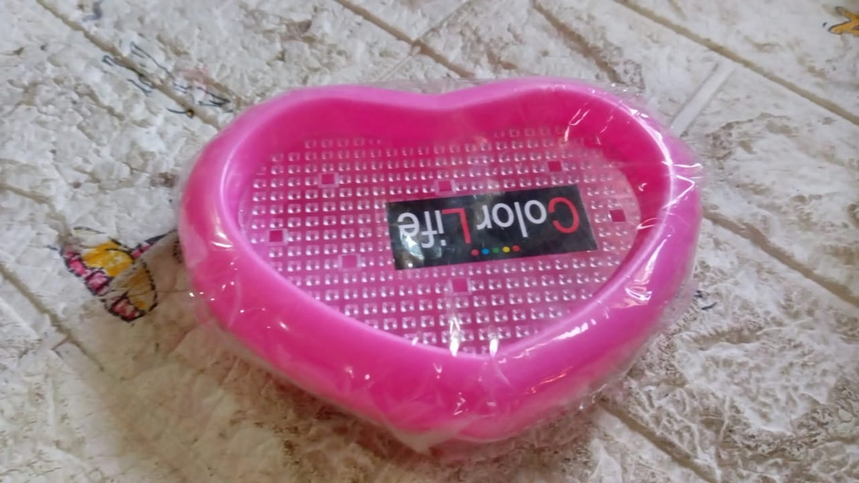 Bathroom Accessories Plastic Soap Case / Soap Dish / Soap Stand, Plastic Soap Case Soap Holder Soap Dish For Bathroom Kitchen Sink (Oval / Heart Shape Soap case / 1 pc )