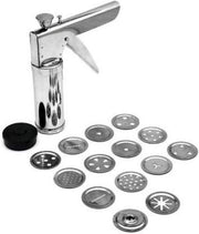 Complete stainless steel kitchen press set, ready for making sev, chakli, and more.