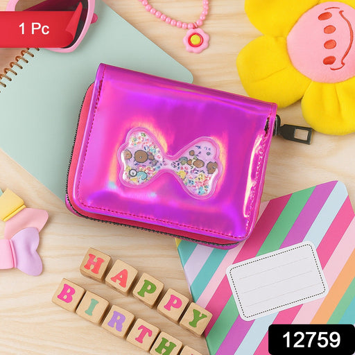 Compact and colorful kids wallet with zip closure for school and travel