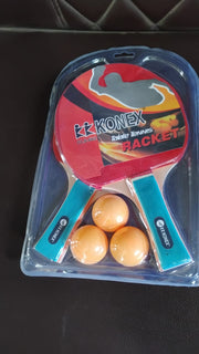 Konex table tennis racket set displayed ready for competitive sports use