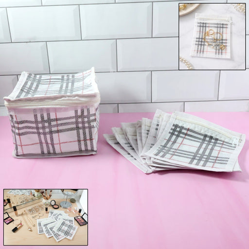 Clear PVC jewellery organizer pouch from 11-piece jewellery organizer kit