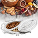 2853 Plastic Peacock Dry Fruit Silver Finish Serving Tray 