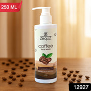 Close-up of Coffee Face Wash gel texture on skin highlighting deep cleansing