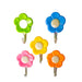 1113 Plastic Self-Adhesive Flower Shape Hooks (Pack of 5) 