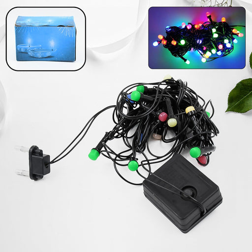 3-meter multi-color LED string lights illuminating a festive home decor setup.
