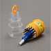 9109 (Set of 6pc) Screwdriver Set, Steel 16 in 1 with 15 Screwdriver Bits, Professional Magnetic Driver Set 