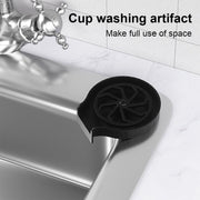 2232 Automatic Cup Washer or Glass Rinser for Kitchen Sink, Black Kitchen Sink Cleaning Spray Cup Washer, Bar Glass Washer. 