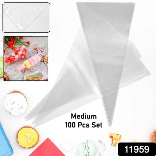 Medium disposable piping bag with cream for cupcake decoration