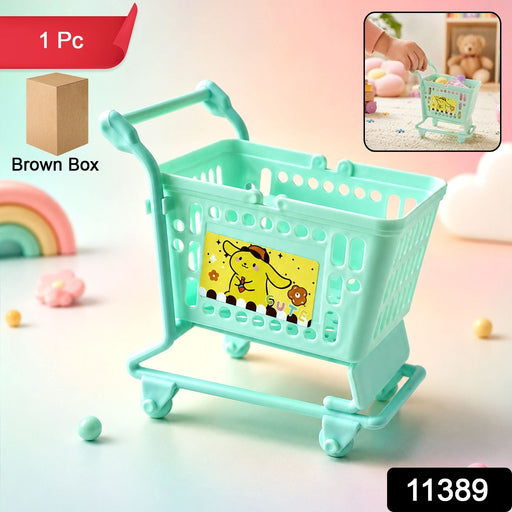 Kids pretend shopping trolley pack with mini cart and colorful design