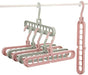 1553 Anti-Skid Plastic 9-Holes Magic Wardrobe Folding Hangers 