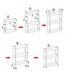 2173 Multipurpose 3 Layer Slim Side Space Saving Storage Organizer Rack Shelf 