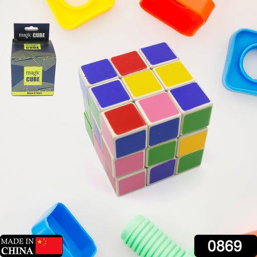 A hand holding a 3x3 Rubik's Cube, highlighting its compact size and smooth turning mechanism for speedcubing.