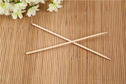 Polished surface of natural bamboo grill sticks, ready for your culinary creations.