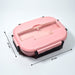 2041 Pink Lunch Box for Kids and adults, Stainless Steel Lunch Box with 3 Compartments With spoon slot. 