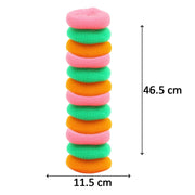 2594A Plastic Scrubber Round Nylon Scrubbers (12Pcs Set) 