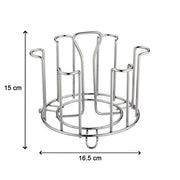 Kitchen glass organizer in a modern Indian kitchen setting.
