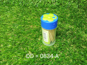 0834A Wood Double Sided Toothpicks with Clear Plastic Storage Box 