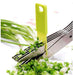 1563 Multifunction Vegetable Stainless Steel Herbs Scissor with 5 Blades 