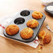 2210 Non-Stick Reusable Cupcake Baking Slot Tray for 6 Muffin Cup 