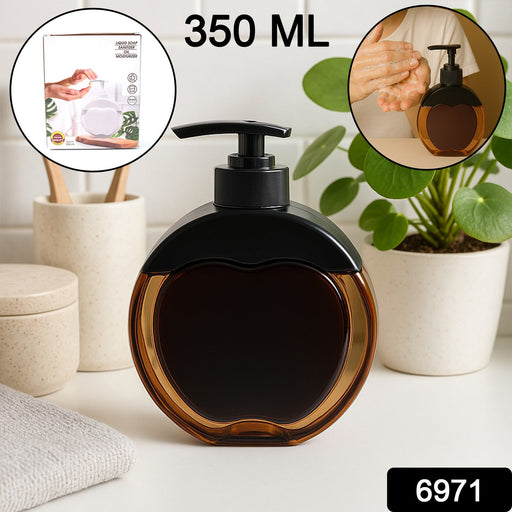 Close-up of leak-proof pump on liquid soap dispenser for easy refills