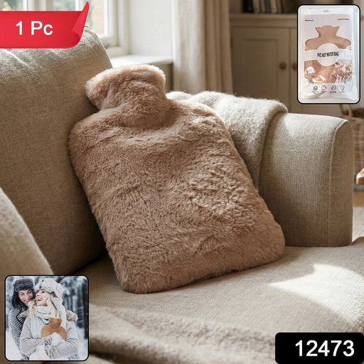 Reusable hot water bag with leak-proof design and soft cover
