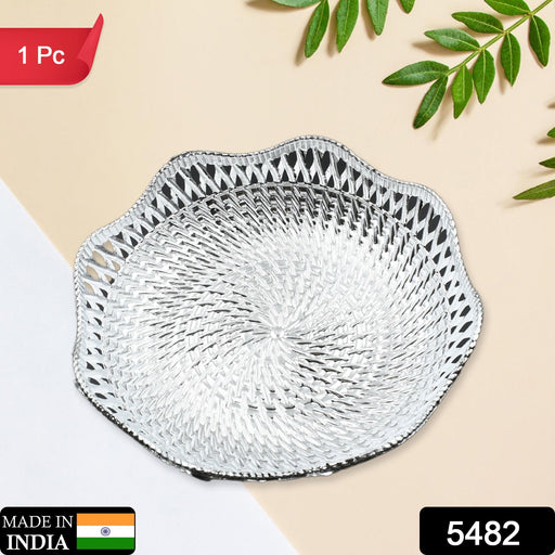 Durable plastic mukhwas tray with intricate traditional patterns.